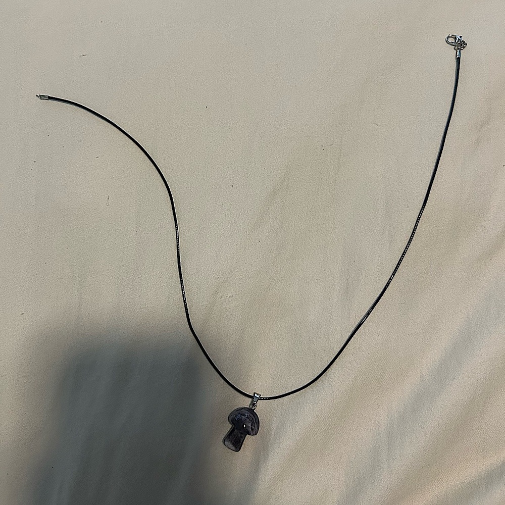 Dark purple Mushroom necklace